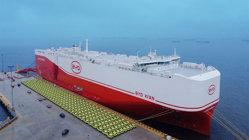 BYD Xi’an in viaggio verso l’Europa con 7.000 veicoli a bordo