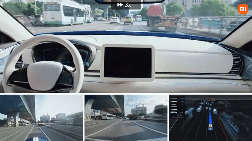 Auto elettrica di xiaomi con guida autonoma, Interni