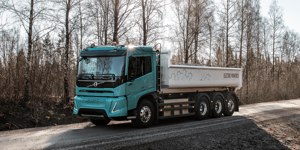 Camion Elettrico Volvo In Cantiere