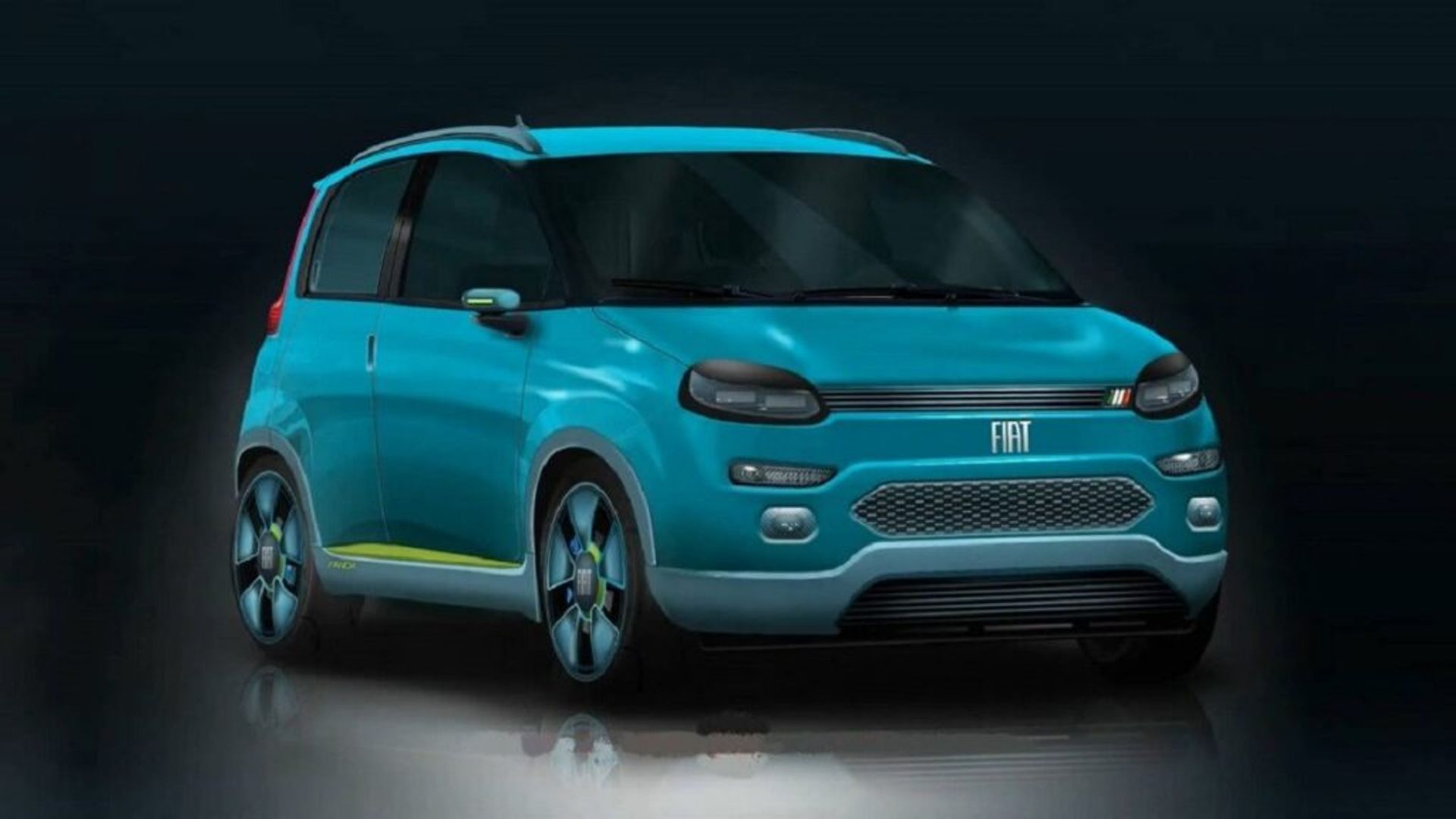 Fiat Panda Elettrica Render Anteriore