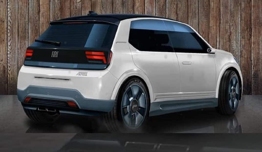 Fiat Panda Elettrica Render Posteriore
