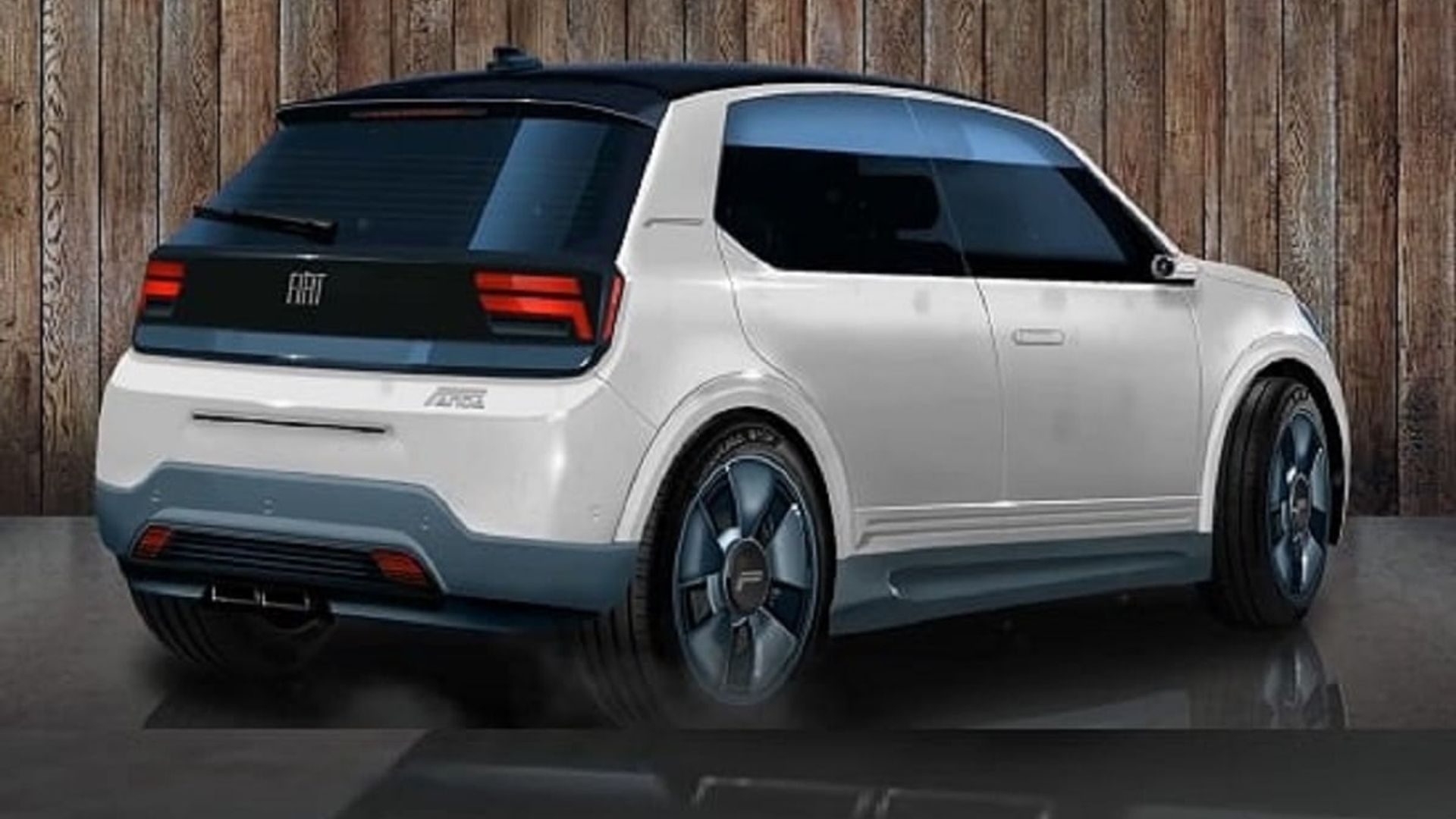 Fiat Panda Elettrica Render Posteriore