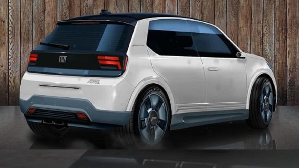 Fiat Panda Elettrica Render Posteriore