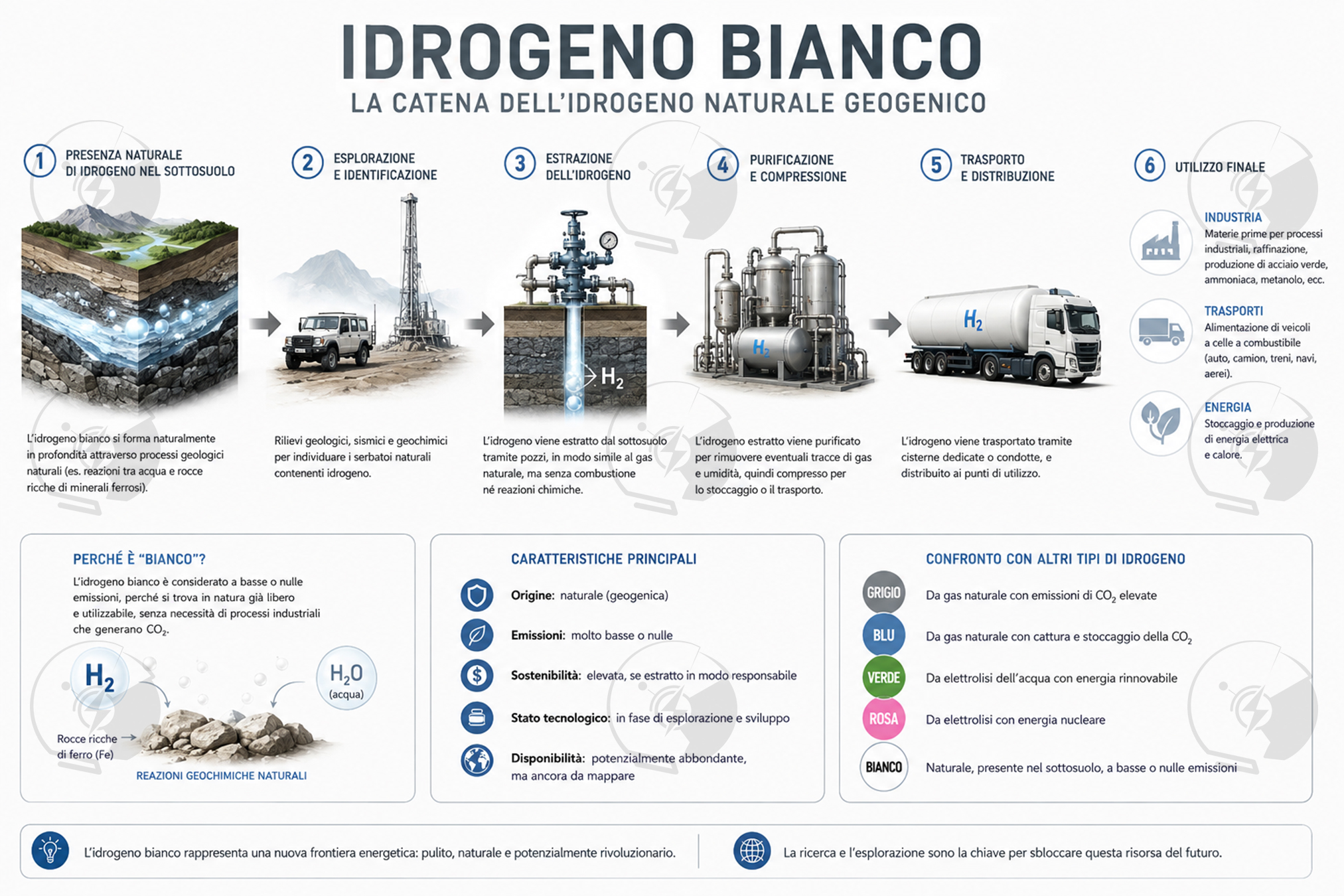 Schema di produzione dell'idrogeno bianco | Elettronauti.it