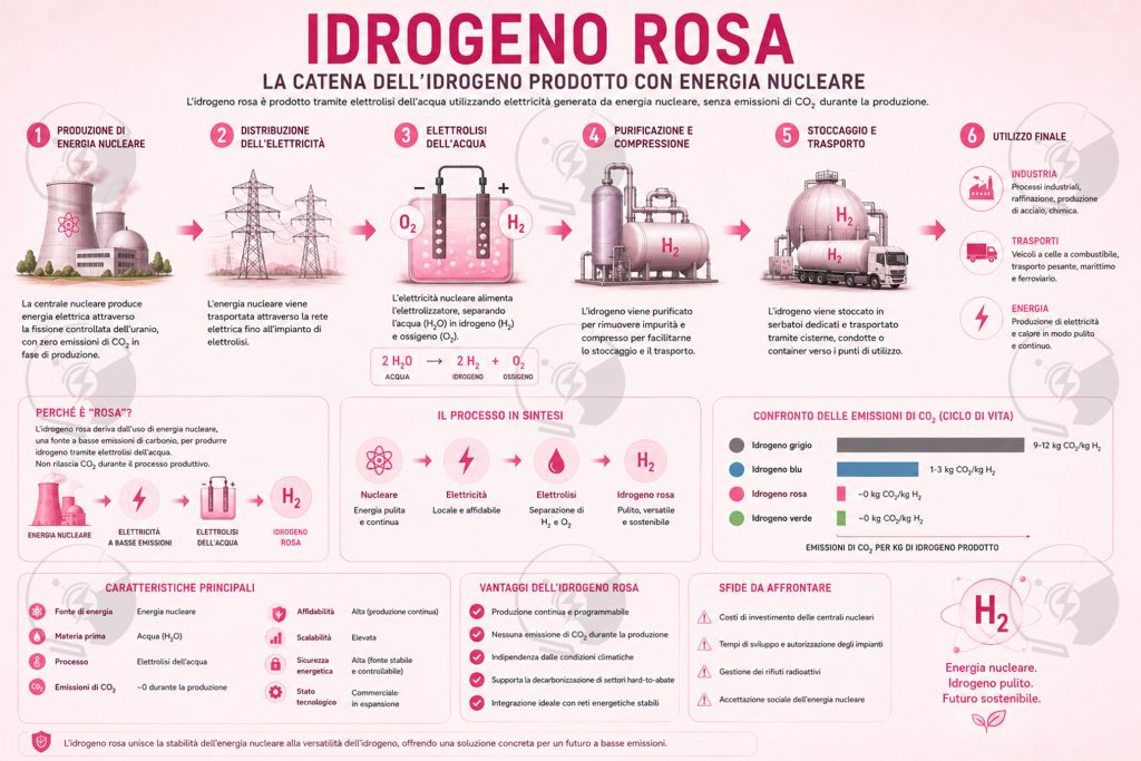 Schema di produzione dell'idrogeno rosa | Elettronauti.it