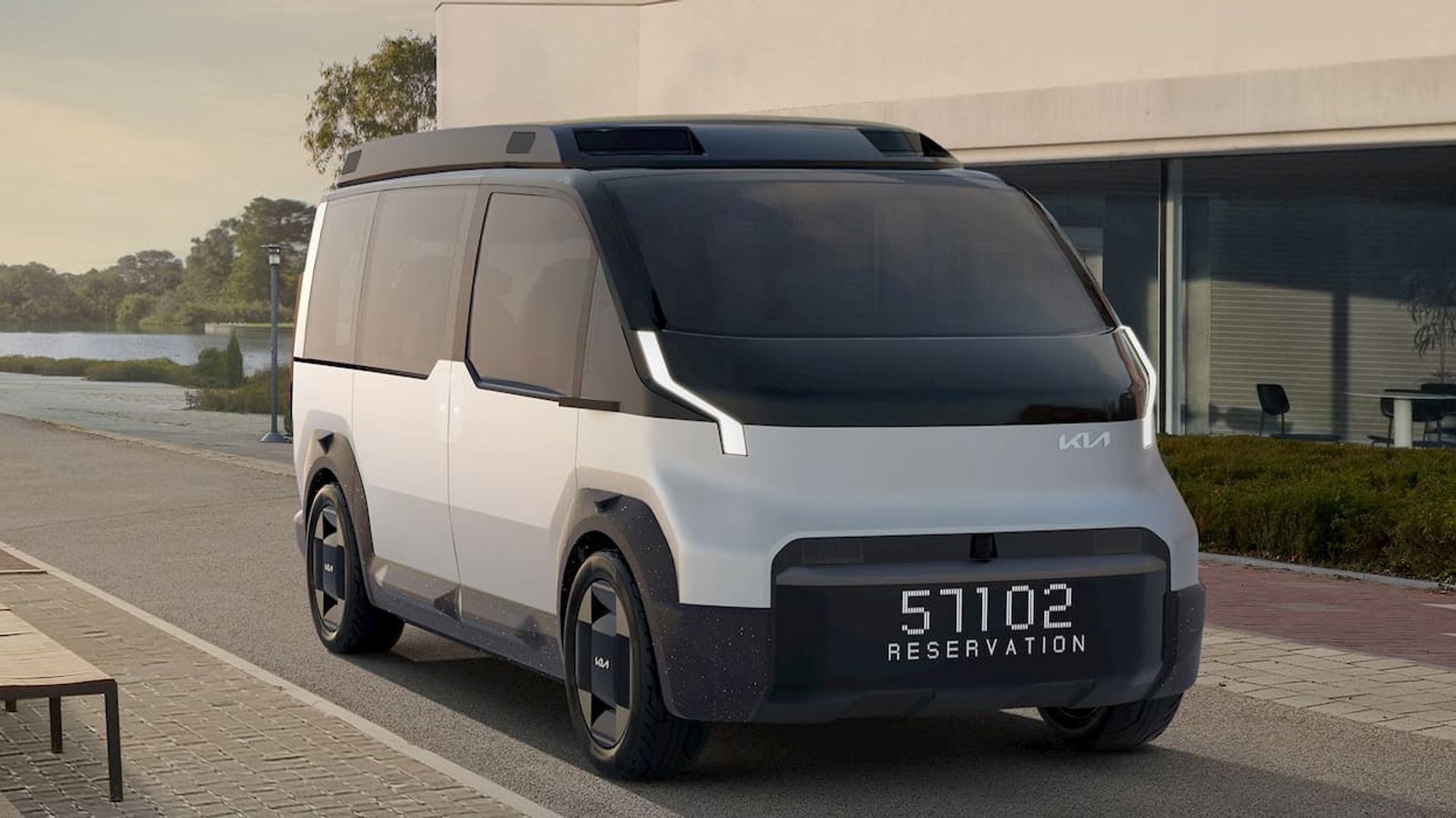 Primo sguardo all'interno del nuovo furgone elettrico di Kia