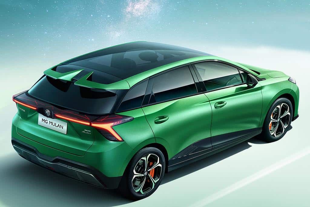 MG MG4 Verde Posteriore