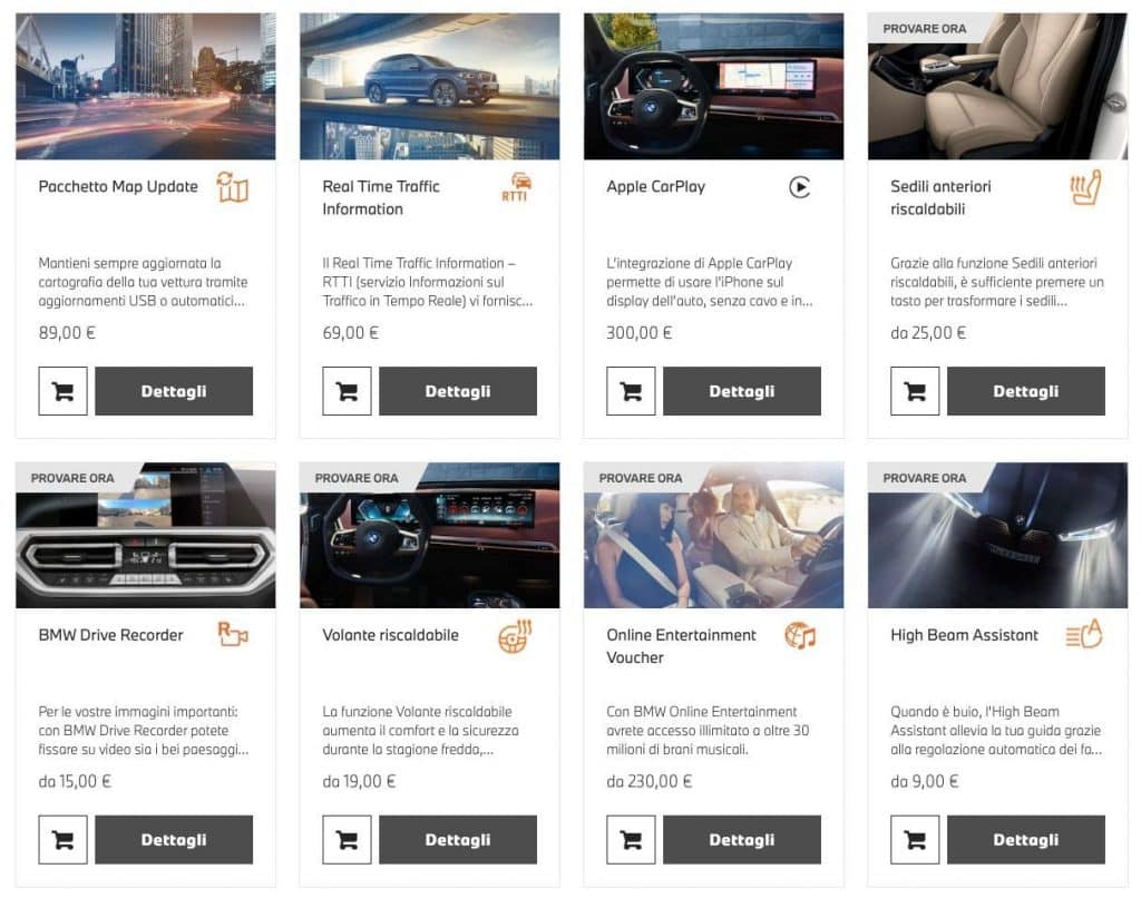 Optional-as-a-service. BMW anticipa il futuro?