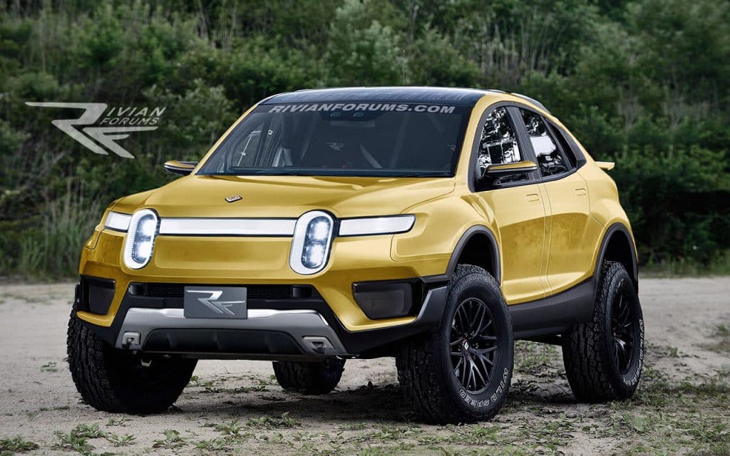 Rivian R1X Anteriore Giallo