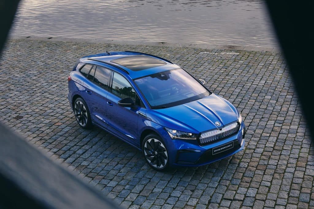 Skoda Enyaq Anteriore Blu