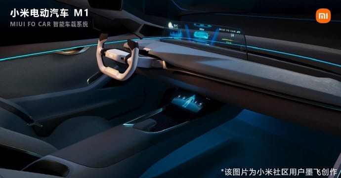 Xiaomi Car Render Interni