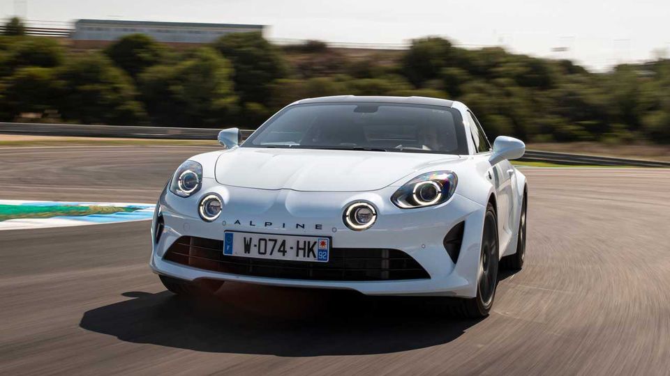 Alpine A110 elettrica anteriore