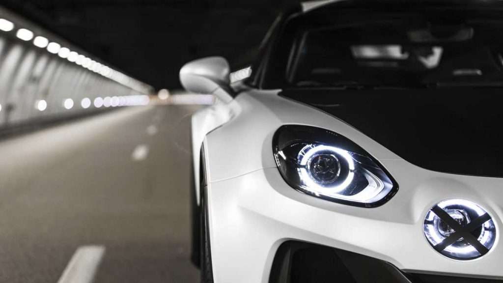 alpine a110 elettrica faro anteriore