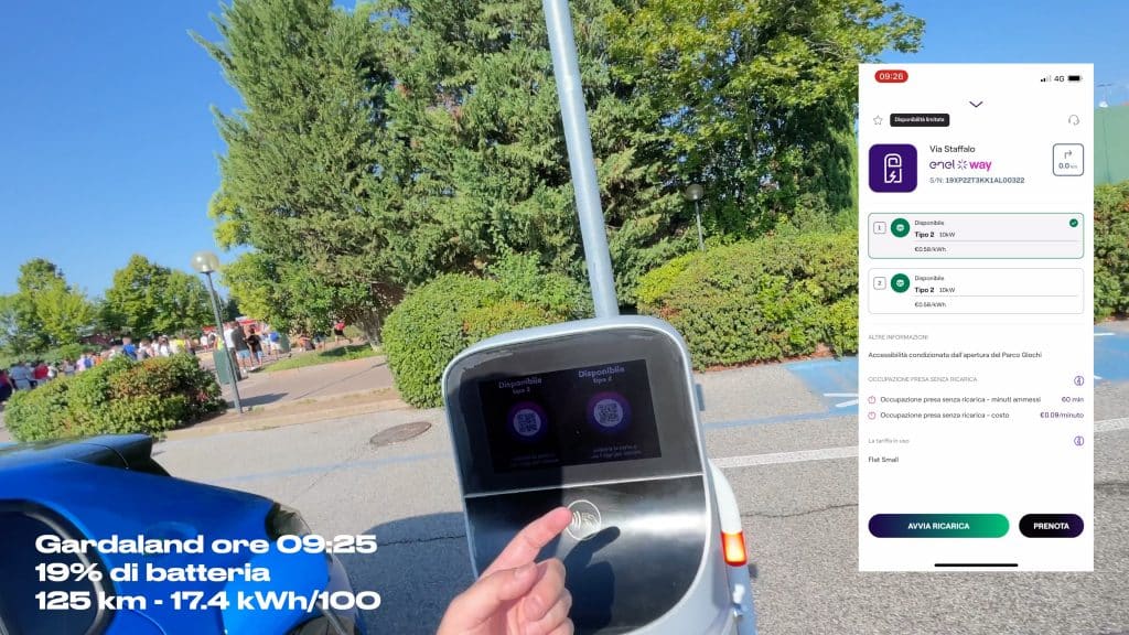 Arrivo a Gardaland con 19% di autonomiatto | Elettronauti.it