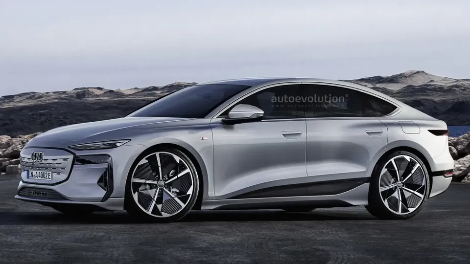 Audi A4 e-tron render laterale