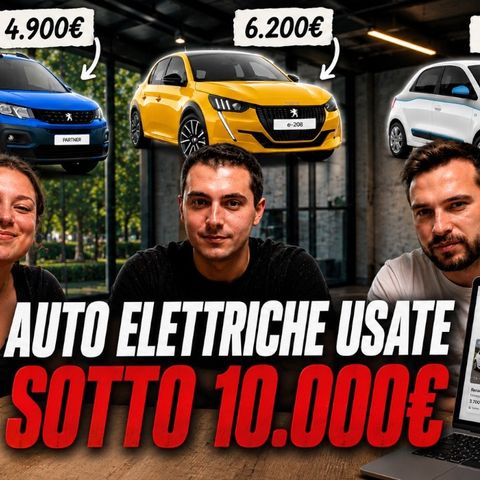 Copertina del confronto tra auto elettriche usate disponibili con un budget inferiore a 10.000 euro