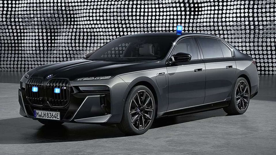 bmw i7 protection anteriore con lampeggianti