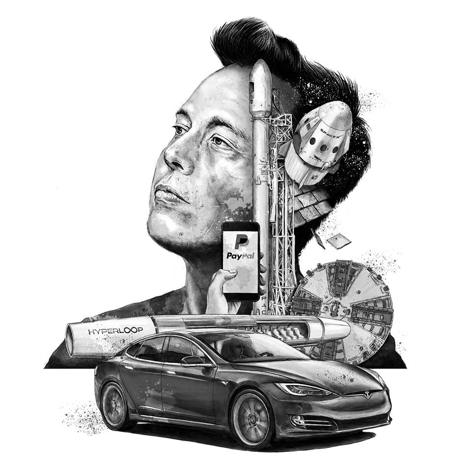 disegno elon musk tesla | Elettronauti.it