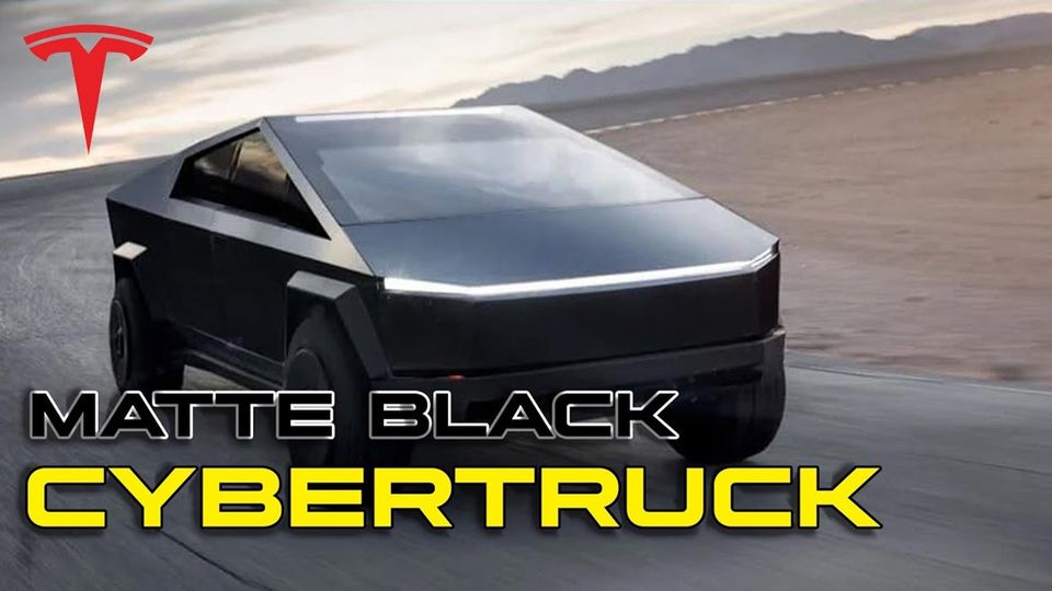 Avvistato un Cybertruck wrappato di un "total black" opaco!
