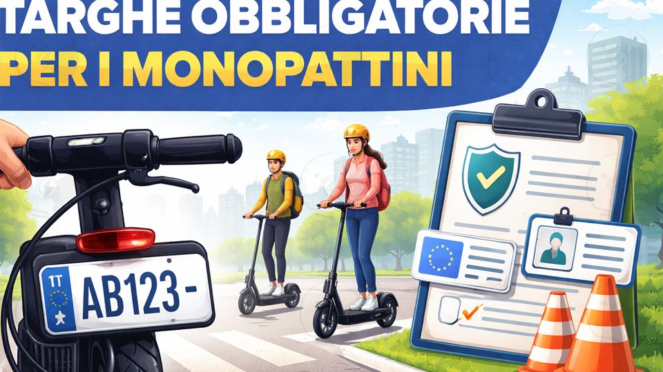 Ecco come richiedere (finalmente) il contrassegno (targa) per il tuo monopattino elettrico