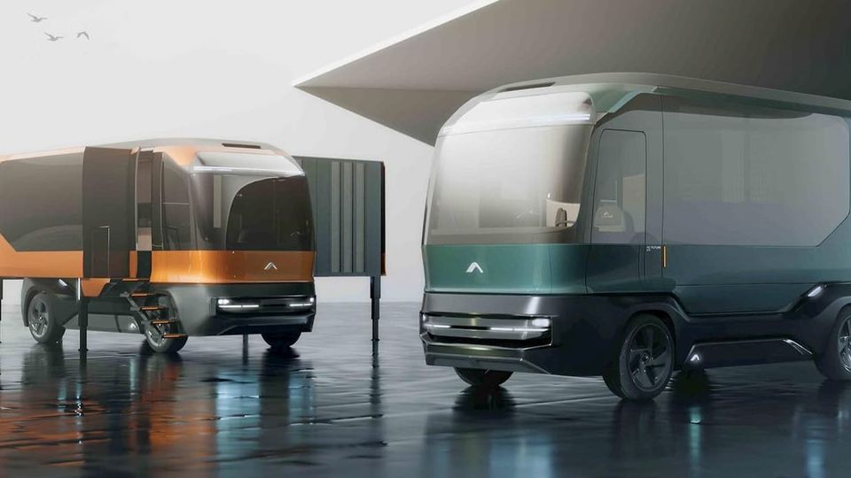 eTH, un camper elettrico espandibile che si trasforma in una mini-casa di lusso