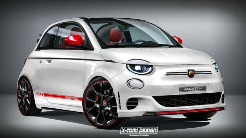 abarth 595 anteriore bianca