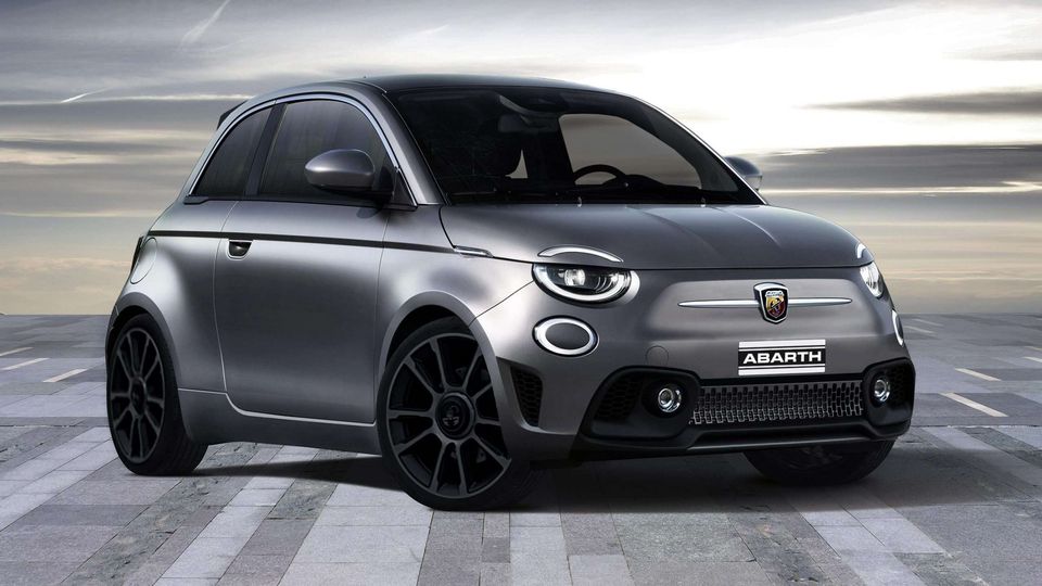 abarth 595 anteriore grigia