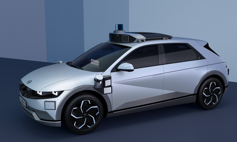 Hyundai Ioniq 5 a guida autonoma di Lyft Anteriore