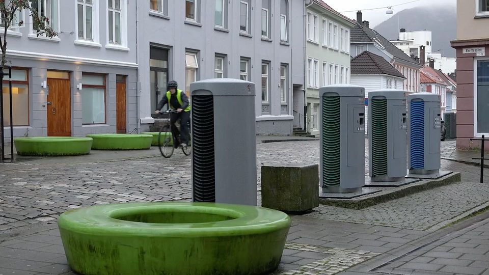 I terminali di accesso al sistema pneumatico di rifiuti di Bergen (Norvegia)