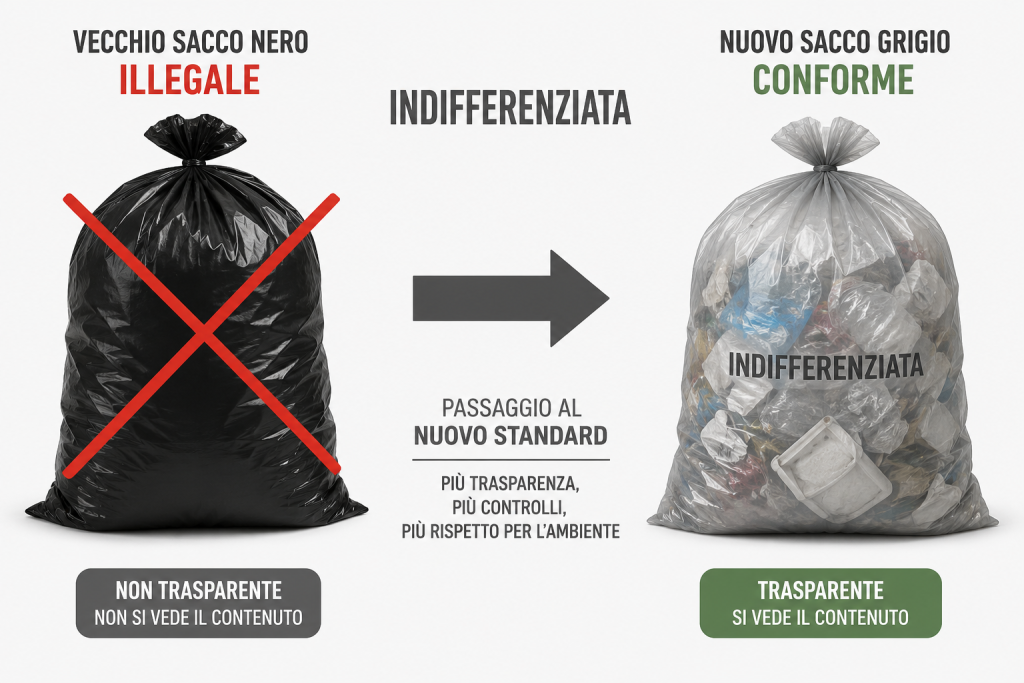 Il passaggio dal sacco nero al sacco dell'indifferenziata | Elettronauti.it