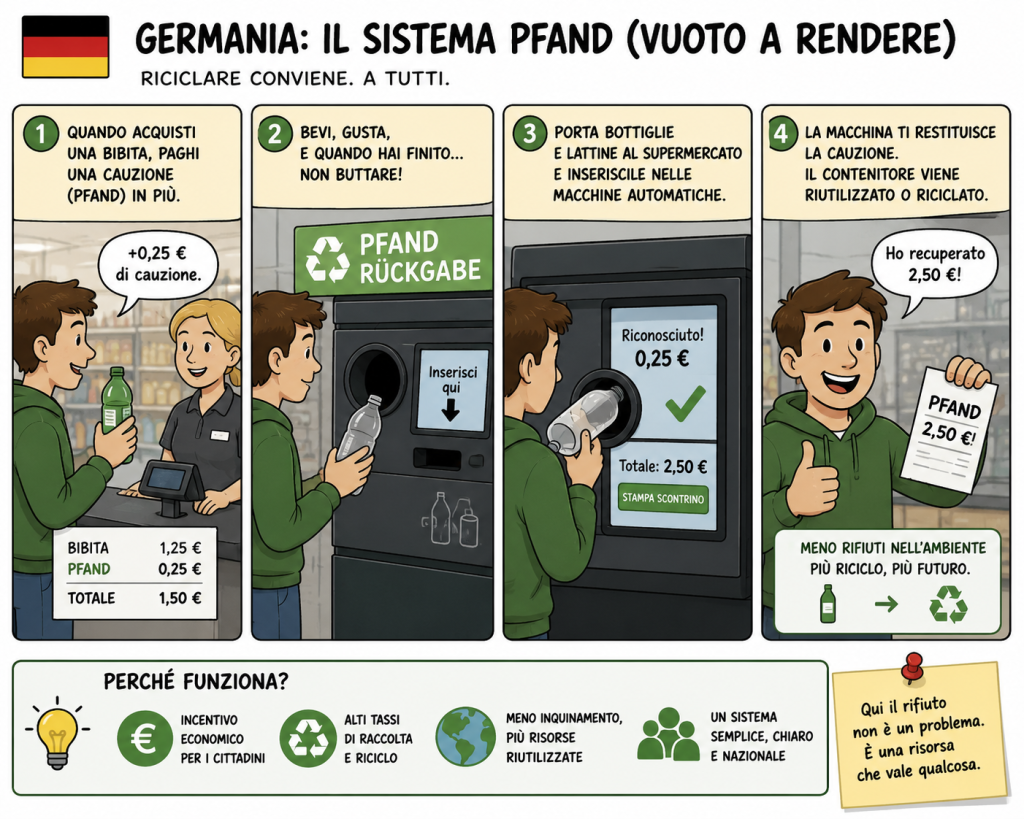 Il funzionamento del sistema di vuoto a rendere Pfand tedesco | Elettronauti.it