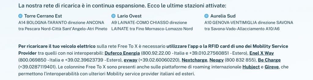 Ricarica nelle autostrade: siamo a 32 | Elettronauti.it