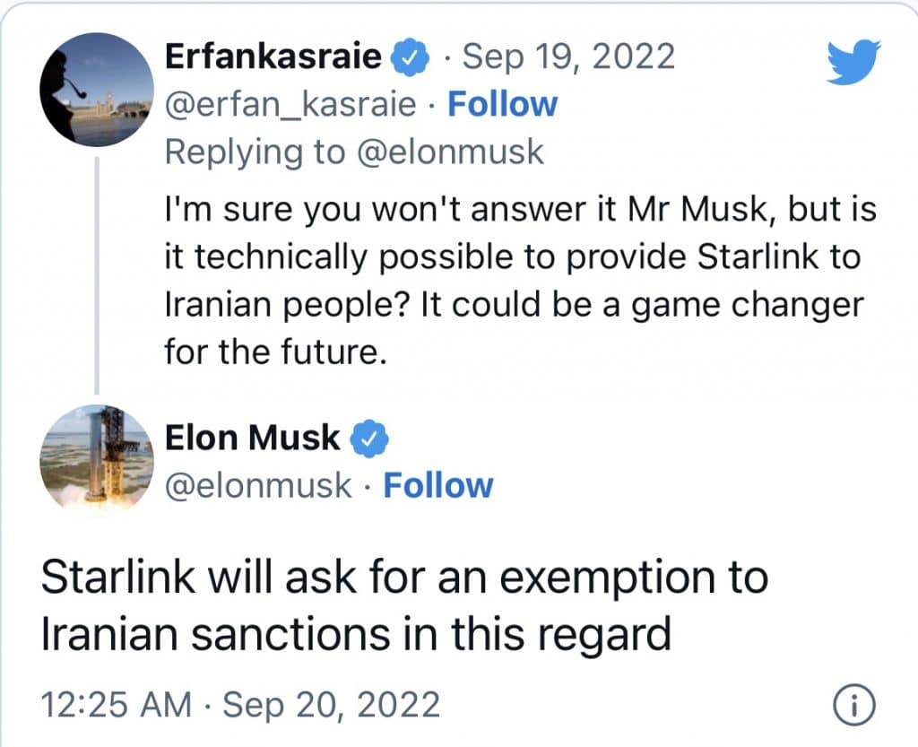 Elon fornirà Starlink all’Iran ? | Elettronauti.it