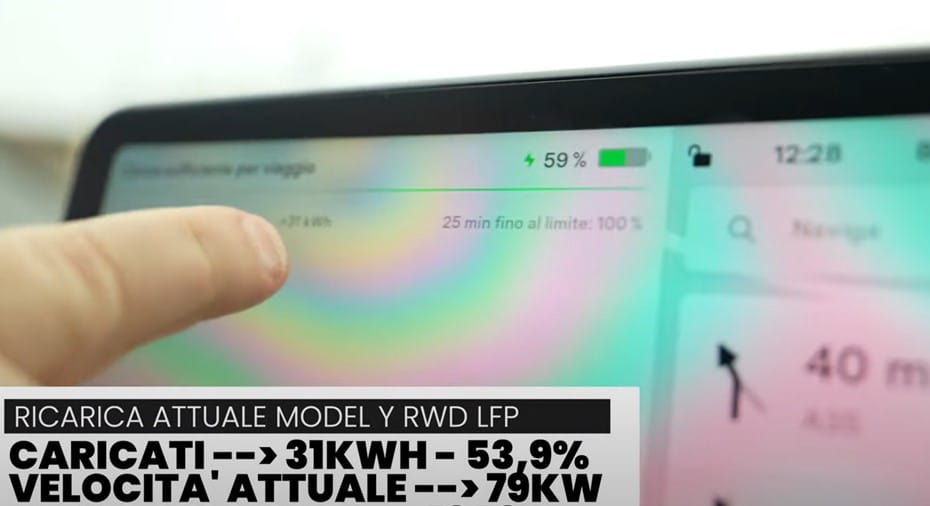 IL VERO PROBLEMA DI MODEL Y RWD è LA RICARICA ? PROVIAMO DA 0 a 100% Batterie LFP | Elettronauti.it