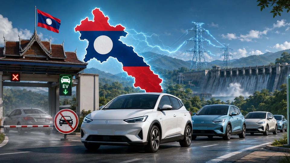 Laos vieta benzina e diesel: solo EV importate
