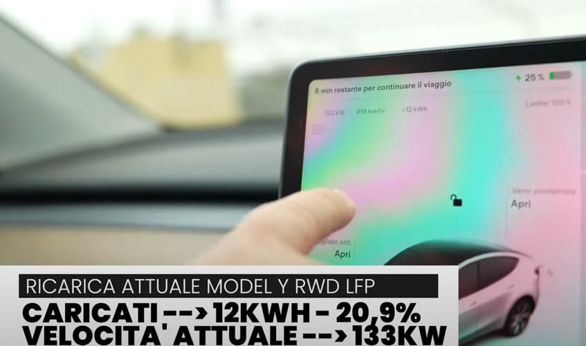 IL VERO PROBLEMA DI MODEL Y RWD è LA RICARICA ? PROVIAMO DA 0 a 100% Batterie LFP | Elettronauti.it