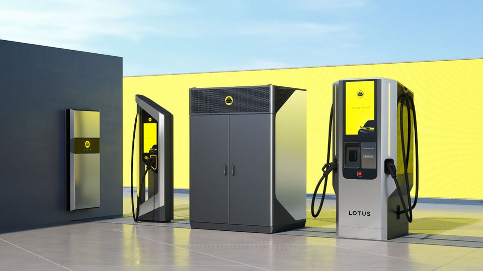 Lotus lancia la propria tecnologia di ricarica raffreddata a liquido, tra cui DCFC da 450 kW