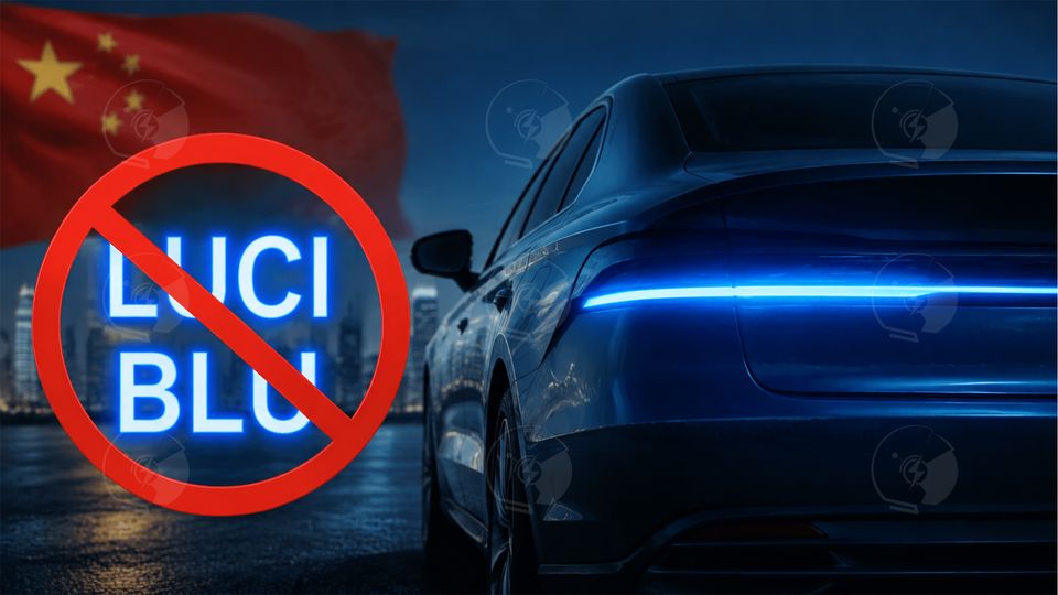 Luci blu, la Cina le vieta sulle auto con guida assistita