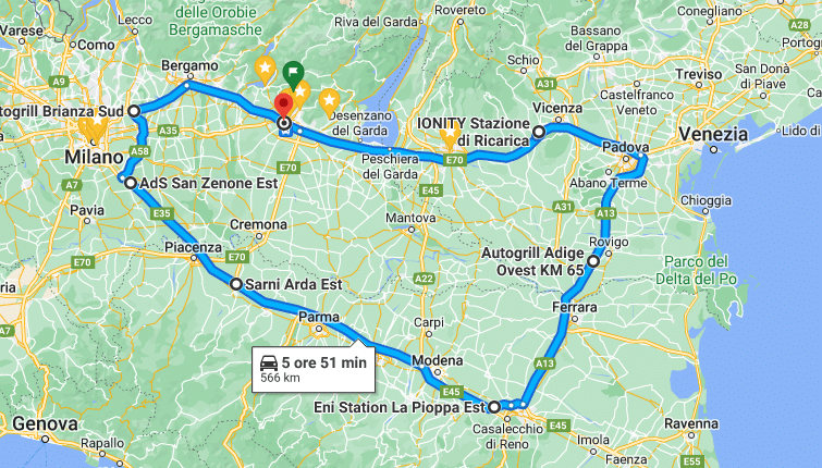 Mappa della 1.000 km | Elettronauti.it