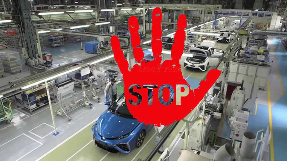 Toyota subisce un altro colpo, sospendendo tutte le operazioni di assemblaggio in Giappone