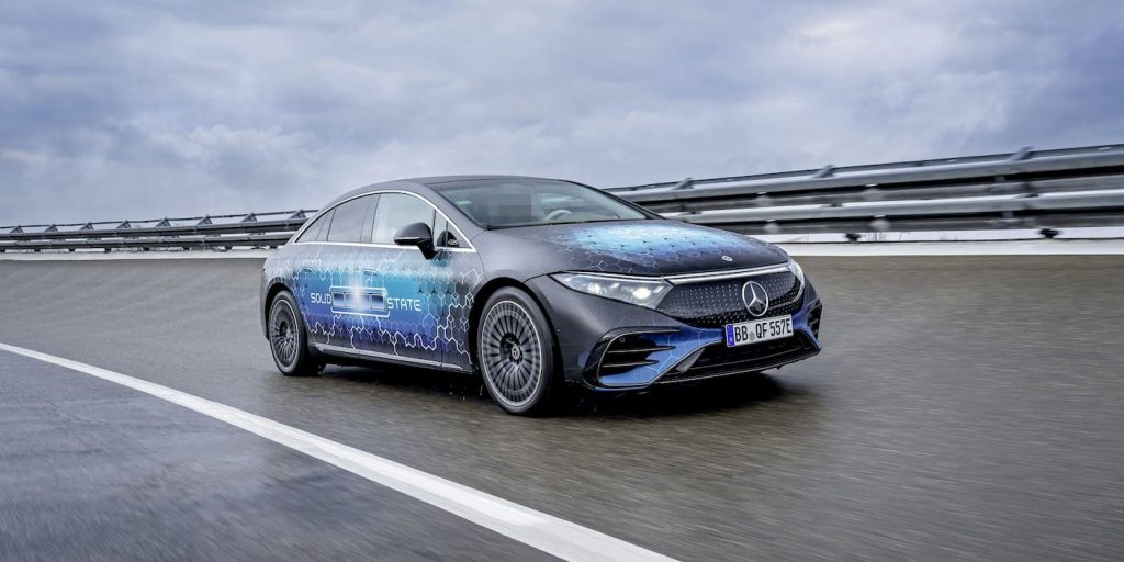 Mercedes-Benz EQS - test con batteria allo stato solido  | Elettronauti.it