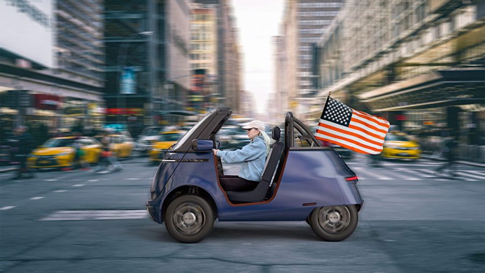 Microlino senza tetto punta agli Stati Uniti come “anti golf cart”.
