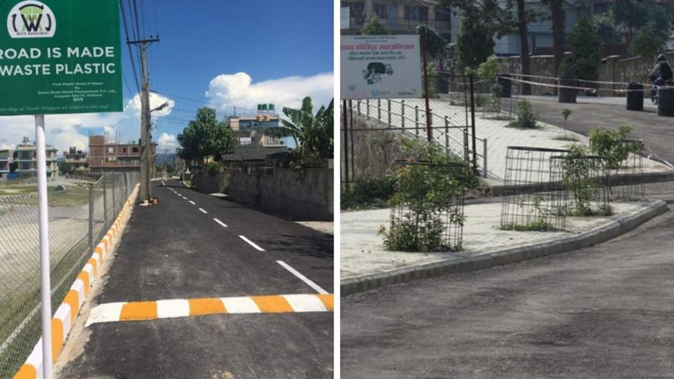 Nepal, soluzione innovativa per riciclare la plastica. Basta metterla in strada!