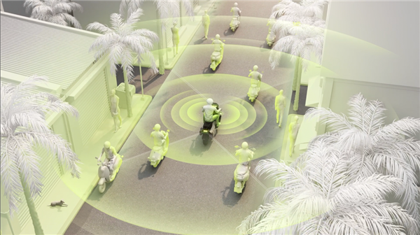 Illustrazione di Omo X in mezzo al traffico | Elettronauti.it