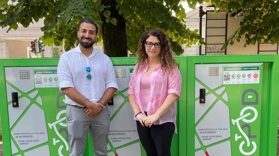 Inaugurazione dei primi box per biciclette e monopattini da installare a Paullo