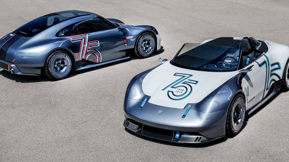 Vision 357 Speedster dall'aspetto retrò di Porsche, un omaggio alla sua prima auto sportiva
