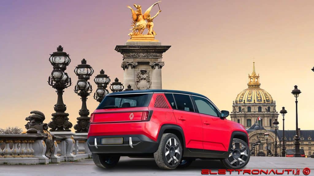 Render Renault SUV R4 agli Invalides