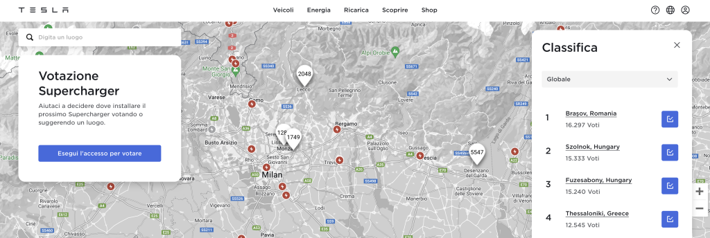 Rispondiamo agli Elettronauti | Filippo chiede come segnalare a Tesla dove costruire nuovi Supercharger | Elettronauti.it