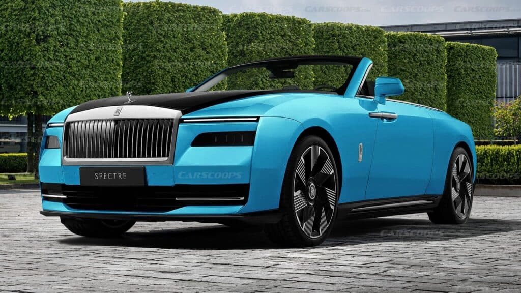 Rolls Royce Spectre Cabrio Blu Anteriore | Elettronauti.it