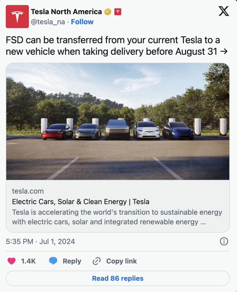 Tesla trasferimento FSD | Elettronauti.it